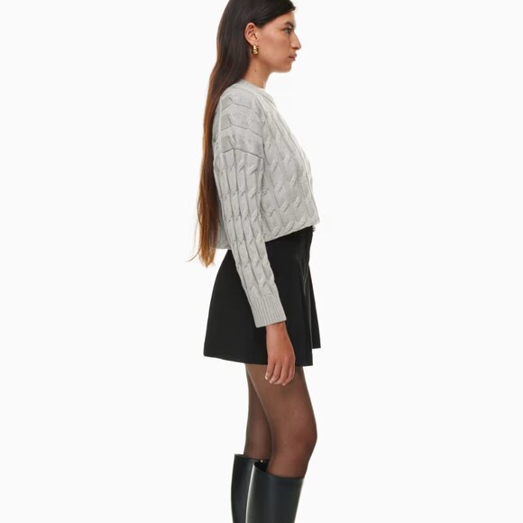 NWT Aritzia Babaton Bellcast Wool Mini Pleated Skirt - Picture 6 of 13